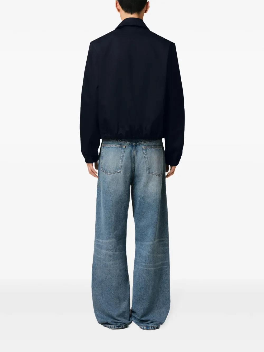 AMI Paris Ami De Coeur Zipped Jacket Navy Blue - Image 4