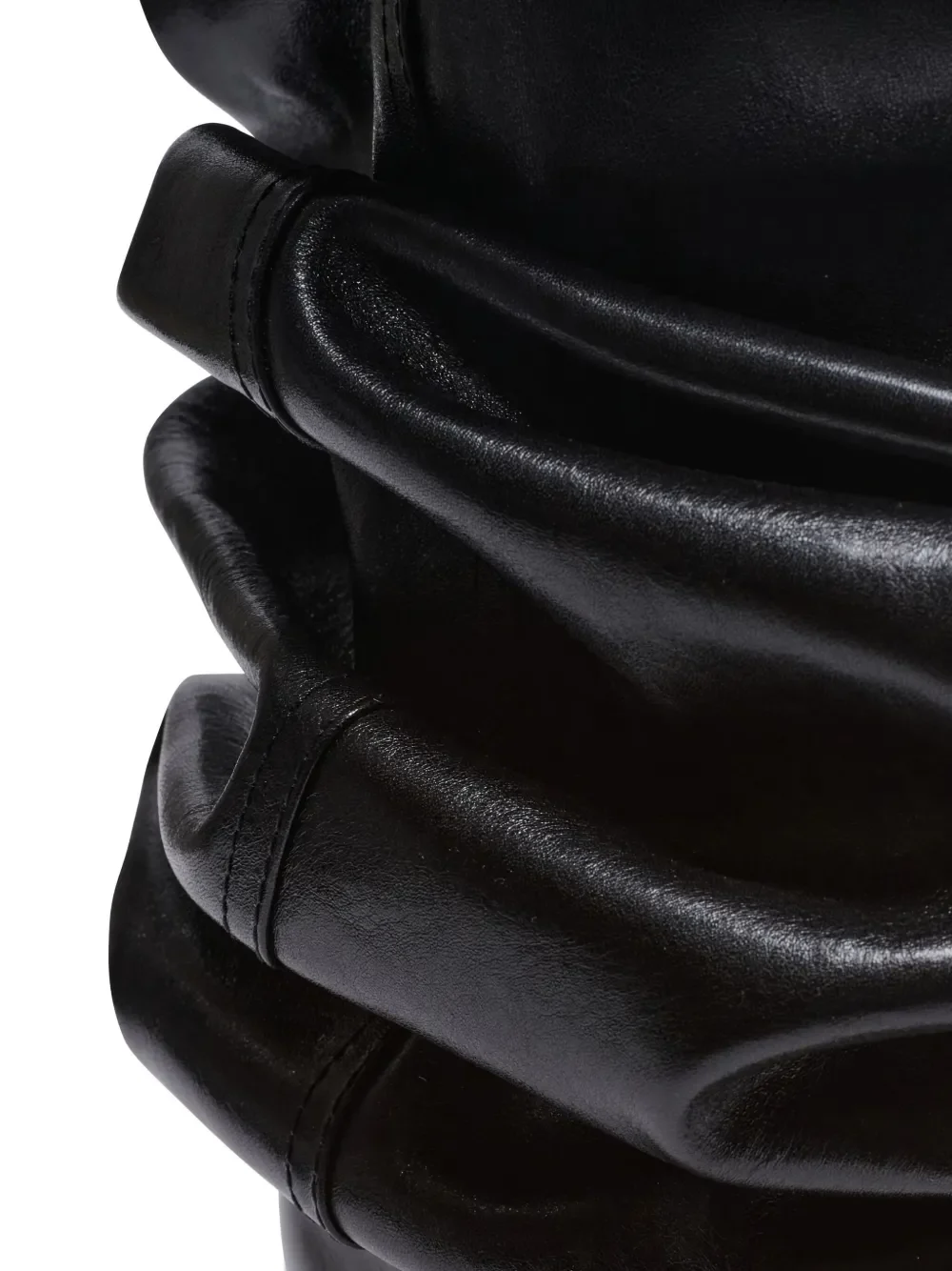Balmain 95mm Calfskin Wedge Over-The-Knee Boots Black - Image 4