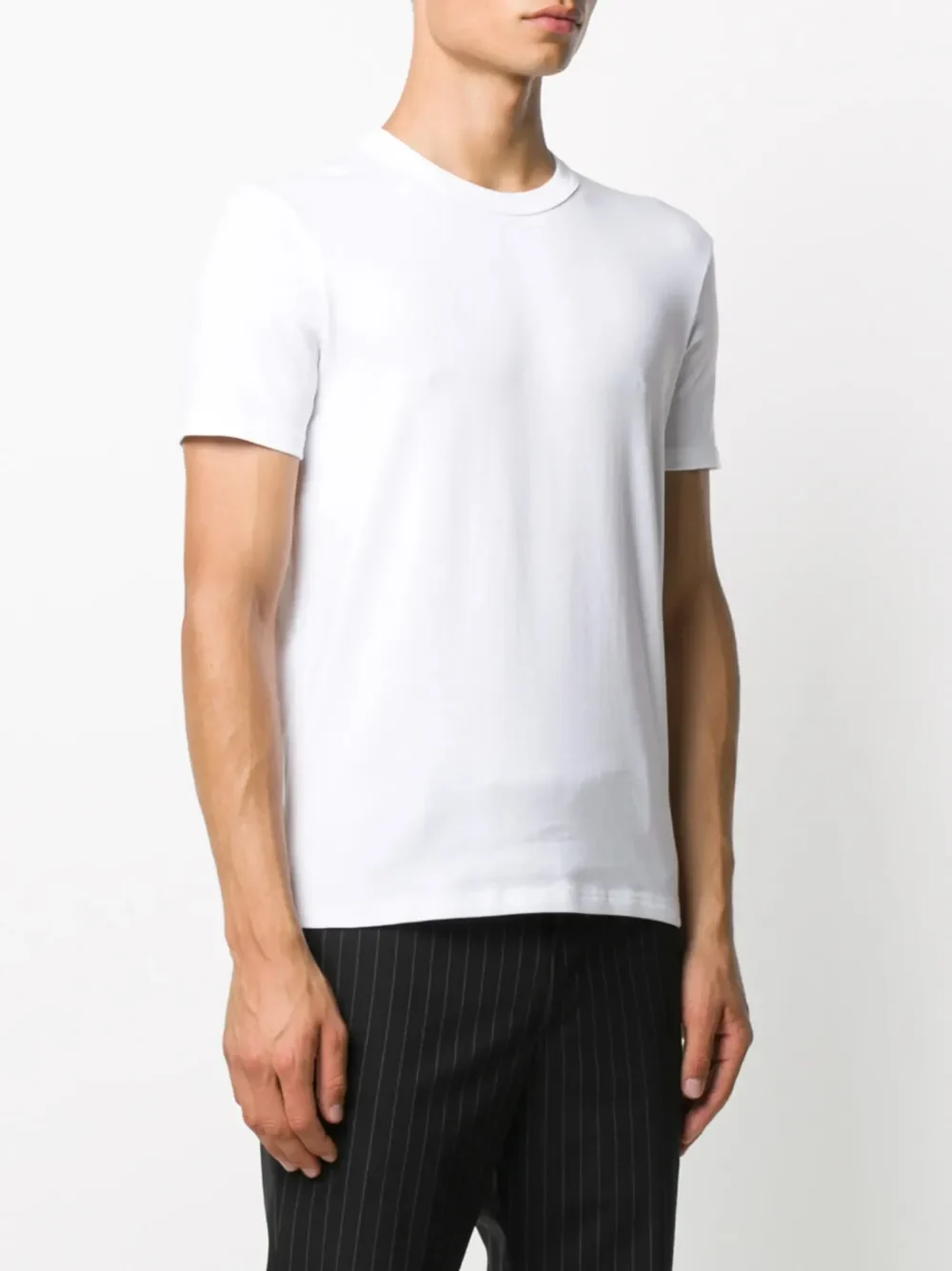 TOM FORD Cotton-Blend Crew Neck T-Shirt White - Image 3