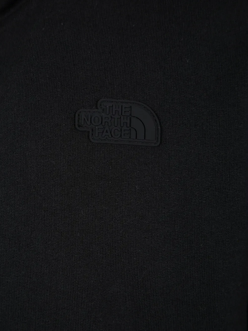 The North Face Logo-Patch Black Cotton Hoodie - Image 3