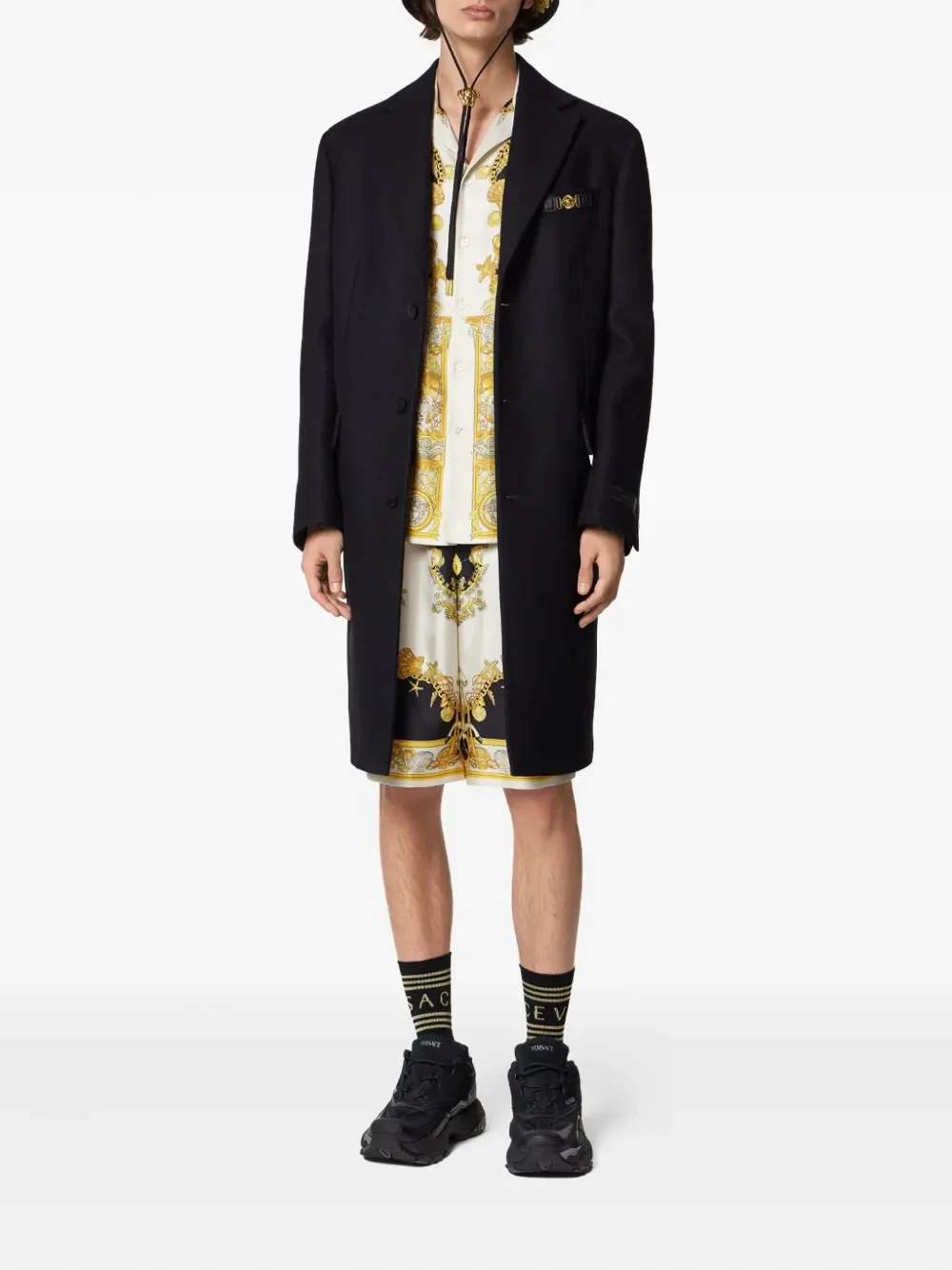 Versace Coral Theatre Print White Silk Shirt - Image 2